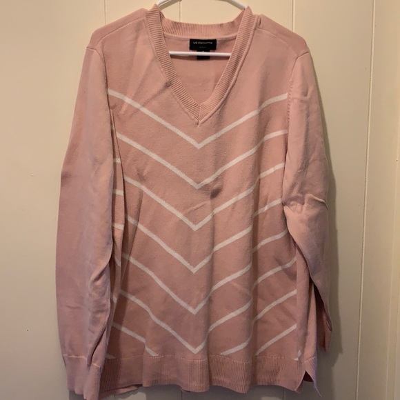 Liz Claiborne Sweaters - Striped pink sweater